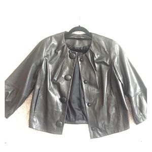 Vince cropped leather jacket
